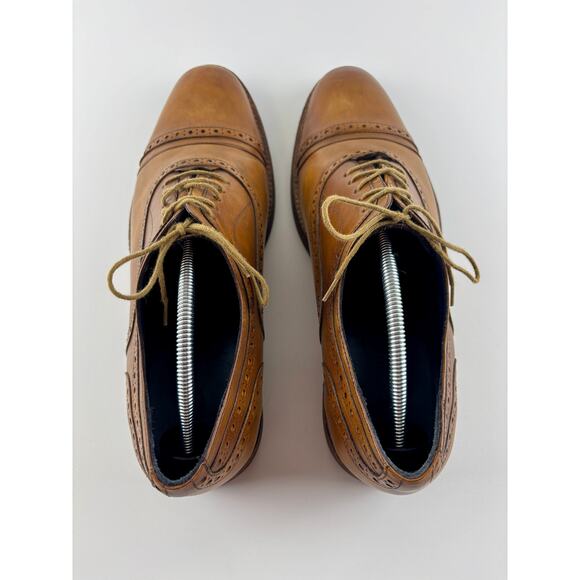Messico Men’s Brown Leather Cap Toe Oxford Shoes Size 11.5 main image 4
